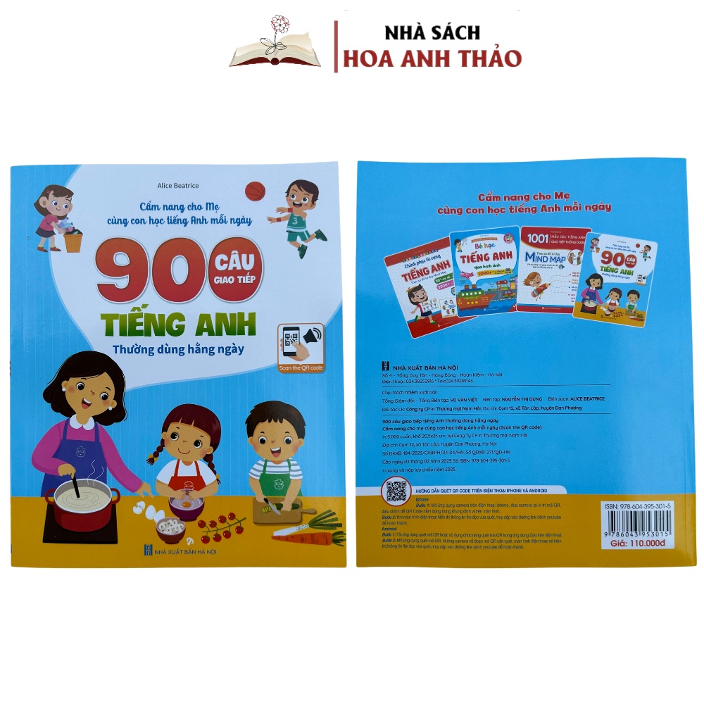 Sách - 900 Câu Giao Tiếp Tiếng Anh Thường Dùng Hằng Ngày Cẩm Nang Cho Mẹ Cùng Con Học Tiếng Anh Mỗi Ngày