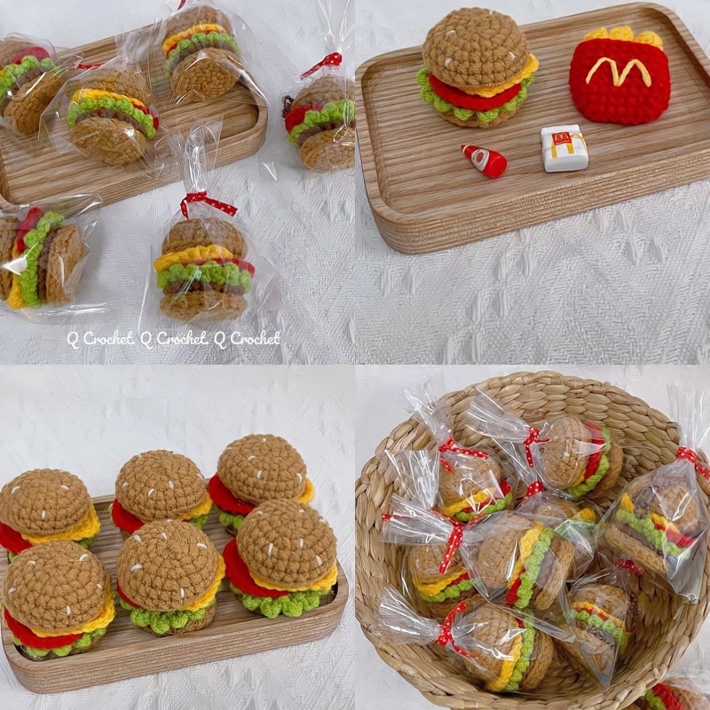 MÓC KHOÁ HAMBUGER LEN MÓC
