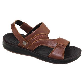 Sandal đế bằng nam Bita's SUM.108 (Đen + Nâu + Vàng bò)