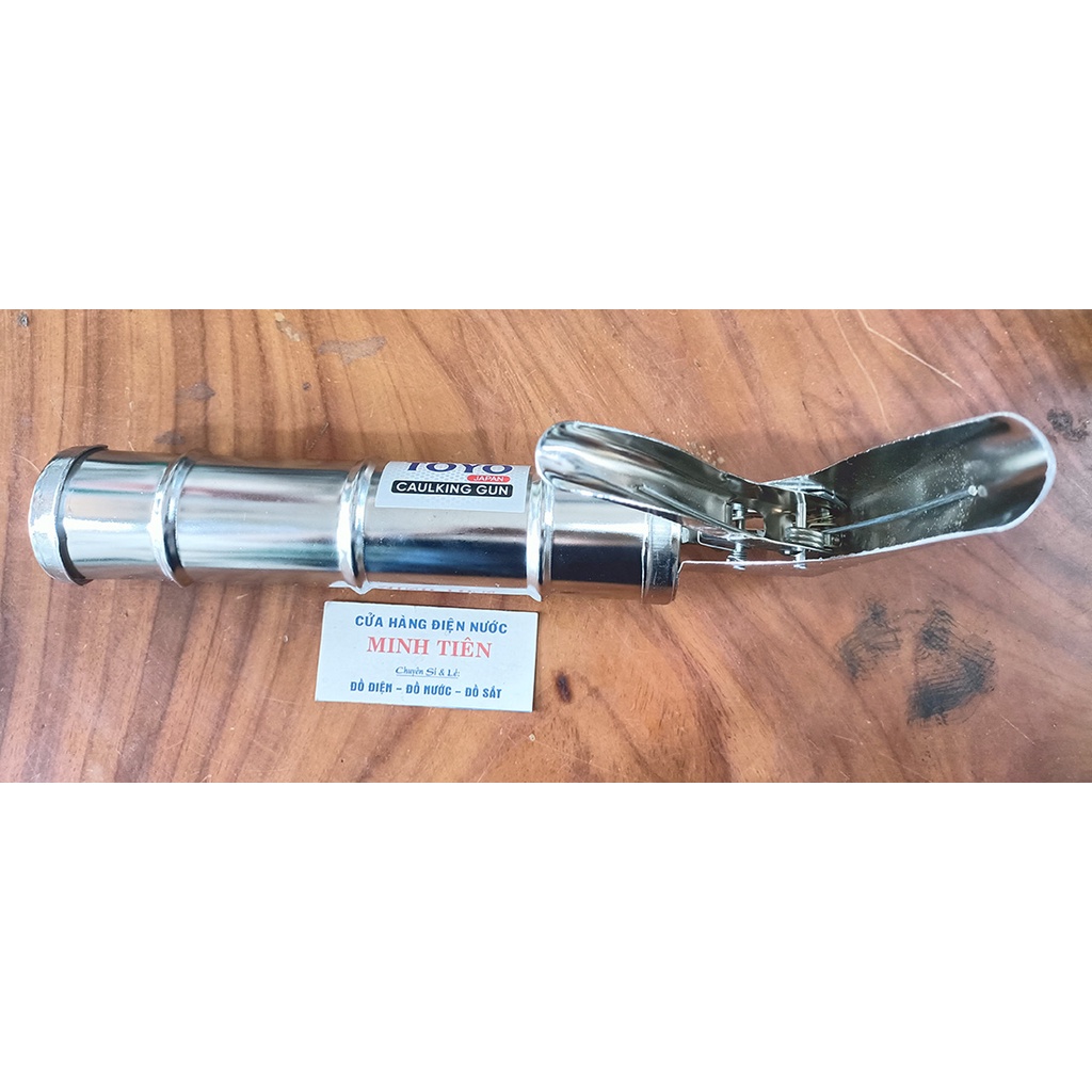 Súng bắn keo Silicone, Súng bắn keo Silicon có máng INOX, không có máng sản phẩm chắc chắc, đẹp.