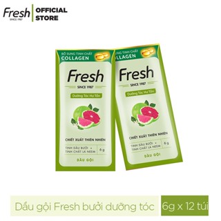  Dây 12 gói dầu gội sạch chống rụng tóc Fresh bưởi 