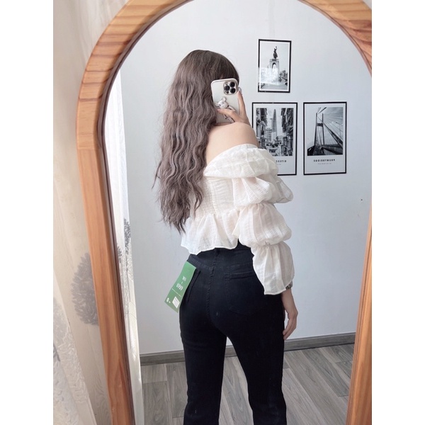 ÁO CROP BÈO TẦNG