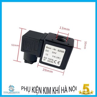 Cuộn hút coil 24V trục 13mm cho van điện từ trục 13mm