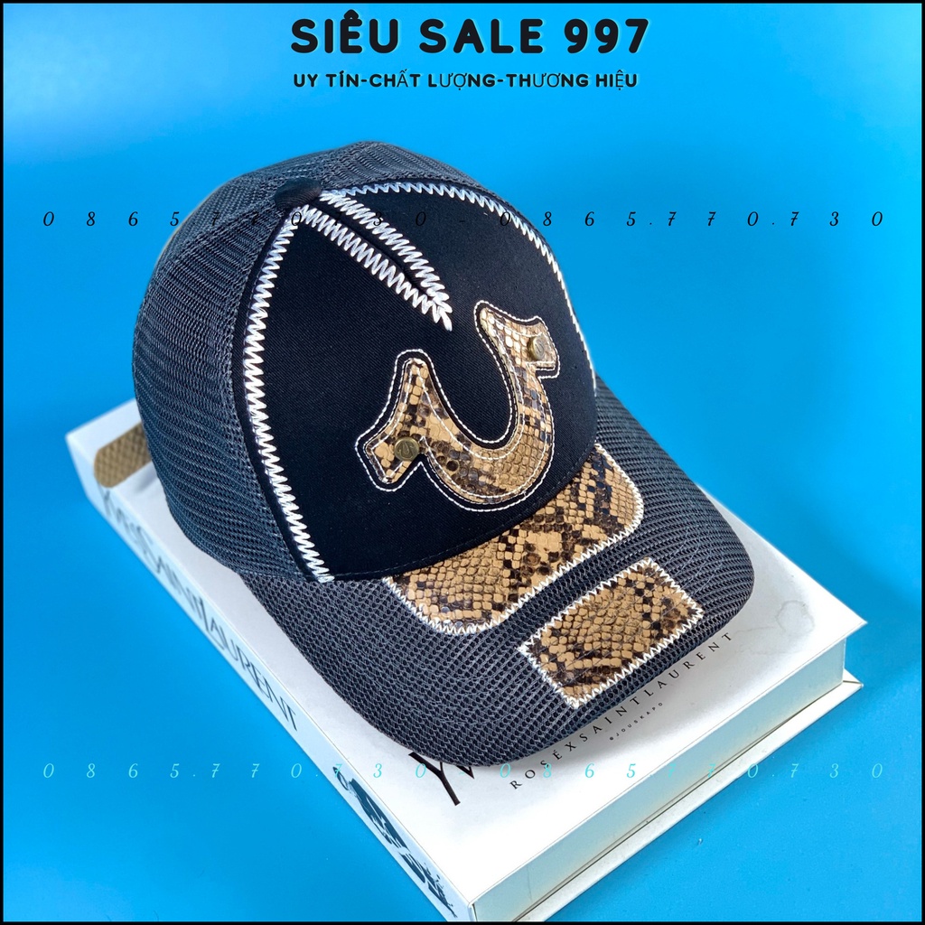 MŨ KẾT LƯỚI ÔNG ĐỊA PHỐI DA RẮN CAO CẤP 2 MÀU SIÊU NGẦU HÀNG XỊN