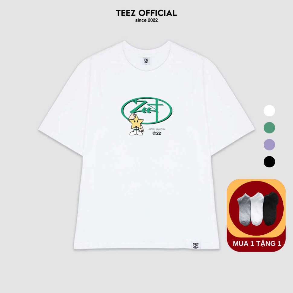 Áo Thun Unisex Nam Nữ TEEZ - TZ1085 Form Rộng Tay Lỡ Freesize - Hàng mới về