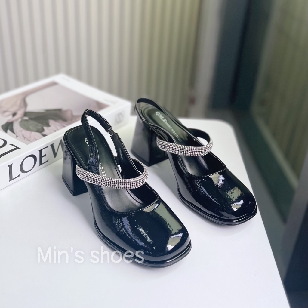 Min's Shoes - Giày Gót Vuông Quai Đá Da Mềm Cao Cấp S478