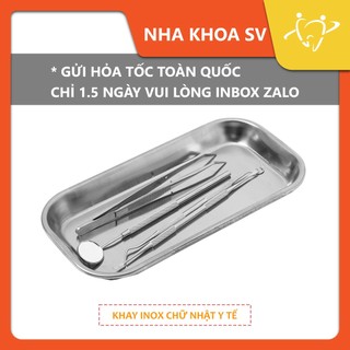 KHAY CHỮ NHẬT INOX - MÂM KHÁM