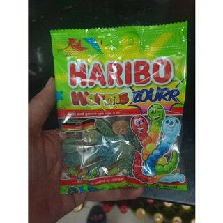 Kẹo dẻo haribo worms zourr 80g