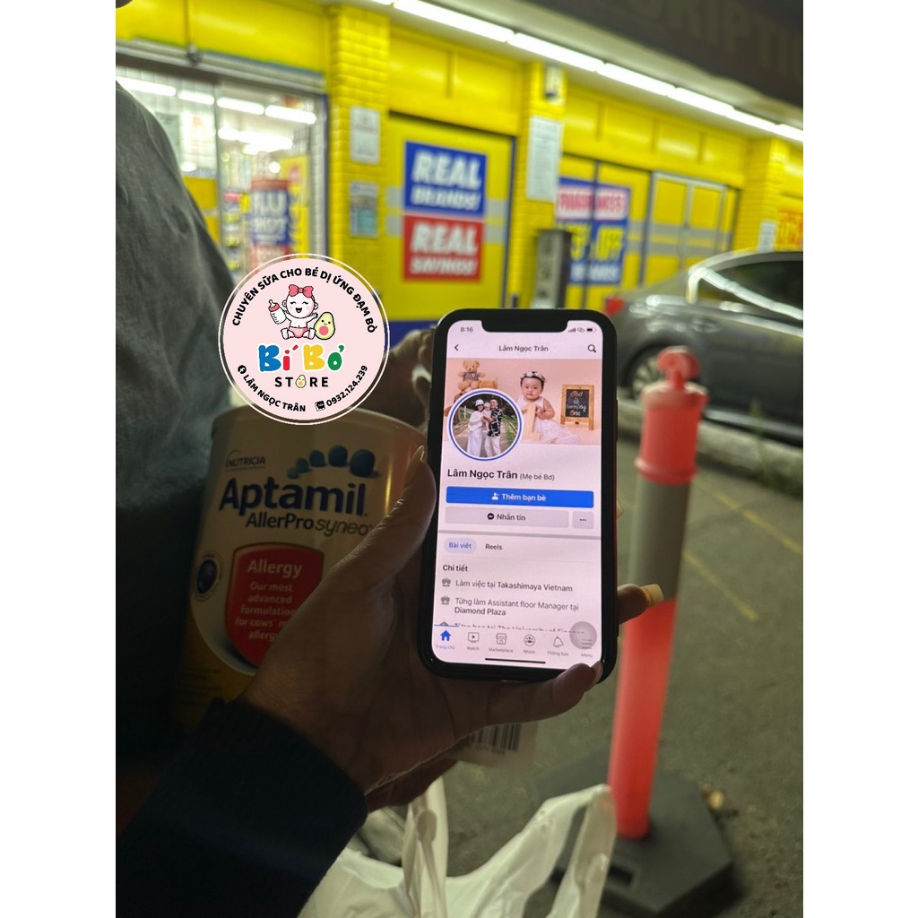 Sữa Aptamil Allerpro Syneo Cho Bé Dị Ứng Đạm Bò Hộp 900gr Số 2, Số 3 Hàng Air chuẩn Úc