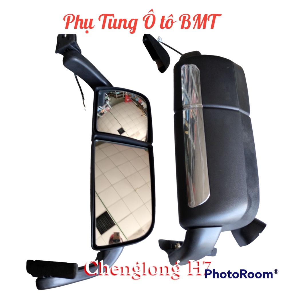 Gương chiếu hậu tổng thành xe Chenglong H5, H7 đời mới. Loại gương điện, trái phải khác nhau
