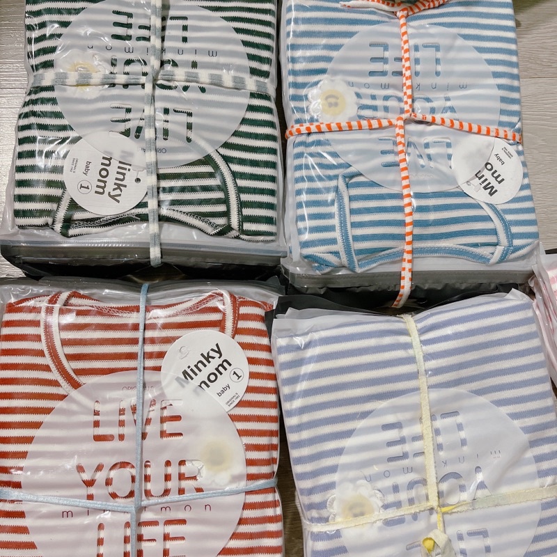 Bộ thun kẻ cotton mặc nhà cho bé gái