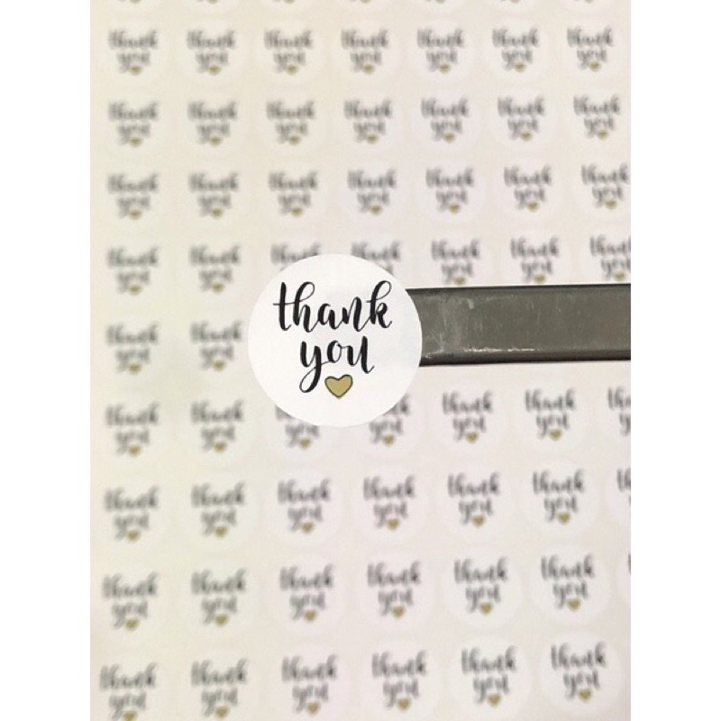 Tem thankyou kích thước 2.5cm nhiều mẫu, tem nêm yết