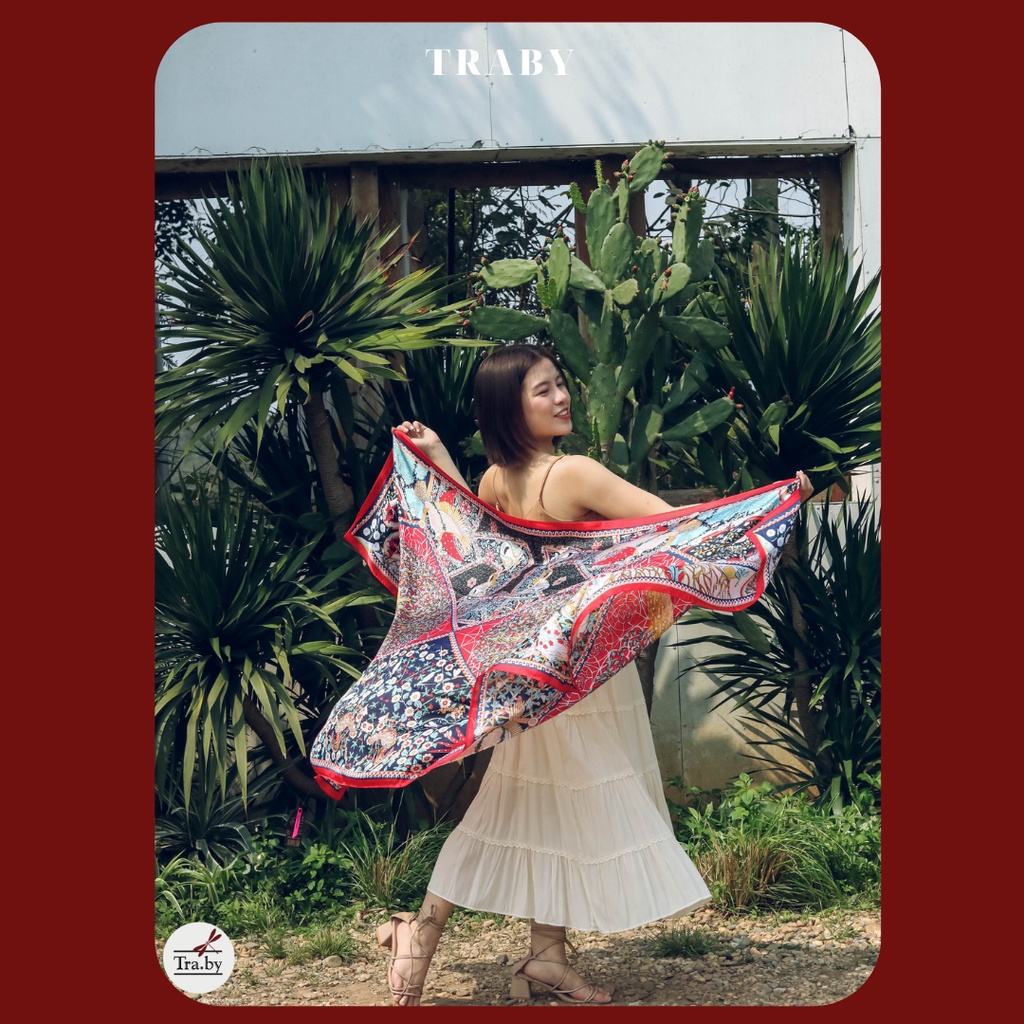 Khăn choàng boho đi biển đa năng siêu mềm mịn