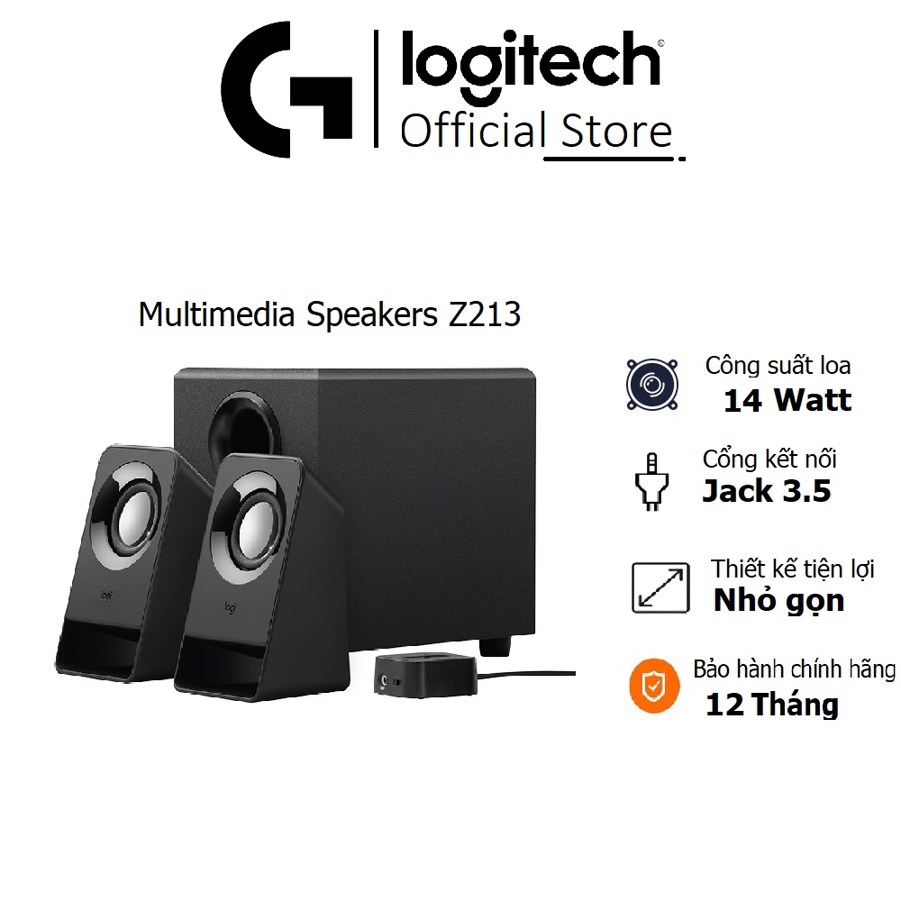 Loa vi tính Logitech Z213 Compact Speakers 2.1 - Chính hãng