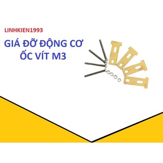 Giá đỡ động cơ vàng giảm tốc mica gắn động cơ DC 3-6VDC