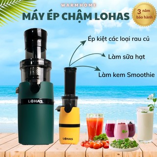 BẢO HÀNH 3 NĂM - Máy ép chậm thương hiệu Lohas ép trái cây, rau củ, làm kem, sữa đậu nành, ép kiệt bã mọi loại hoa quả