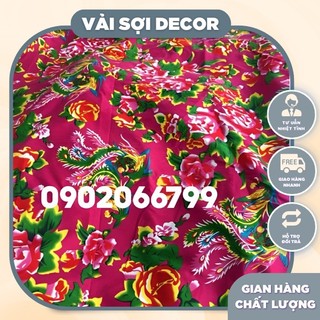 Vải chăn con công kt 1,5 m x 78k ( rộng 1,6 m )