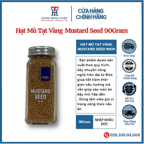 Hạt Mù Tạt Vàng - Mustard Seed 90Gr [ Nhập Khẩu Đức ]