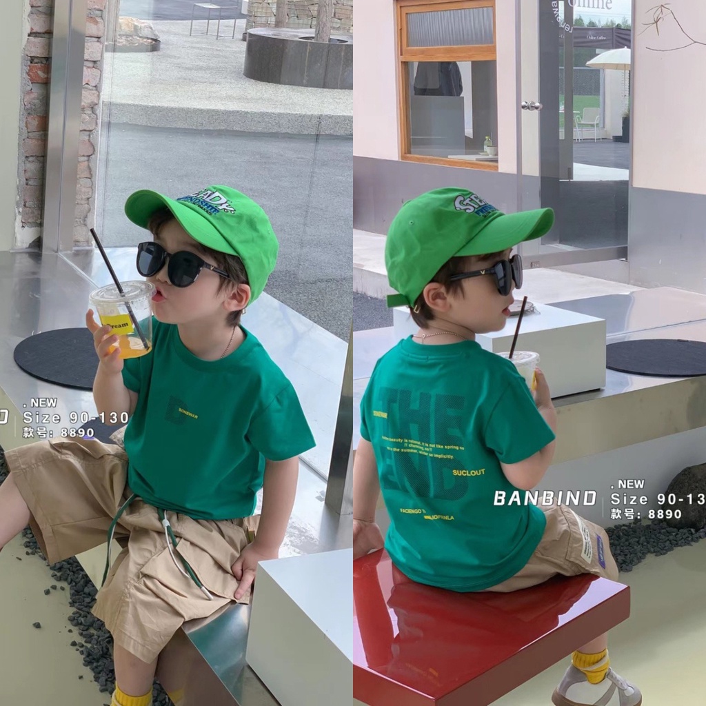 Áo thun bé trai size nhí Banbino 07-16kg áo cộc tay cho bé cao cấp chất thun lạnh co giãn thoải mái thời trang qate