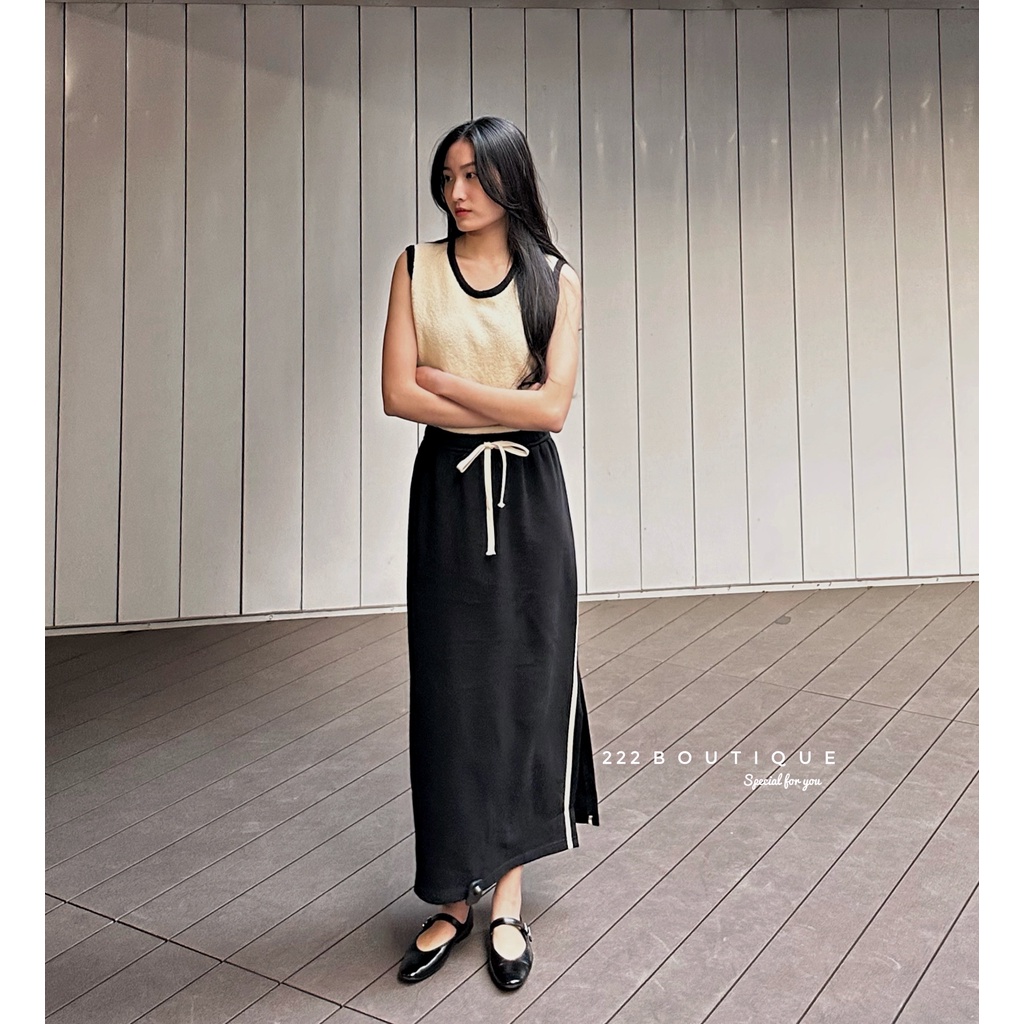 Chân váy cotton Evertrue 93089