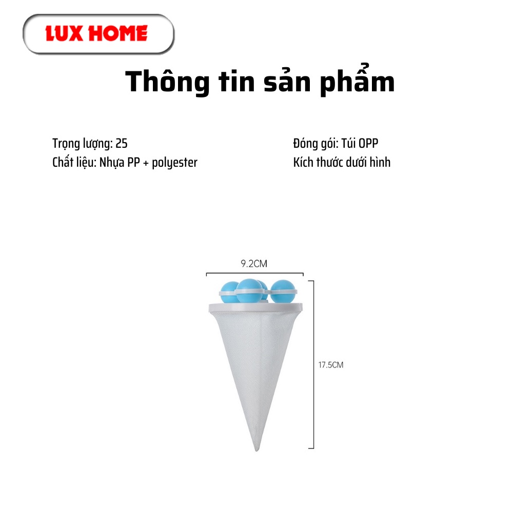 Phao lọc cặn bẩn máy giặt thông minh, lưới lọc loại bỏ lông thú cưng, bông xơ và tóc LUXHOME