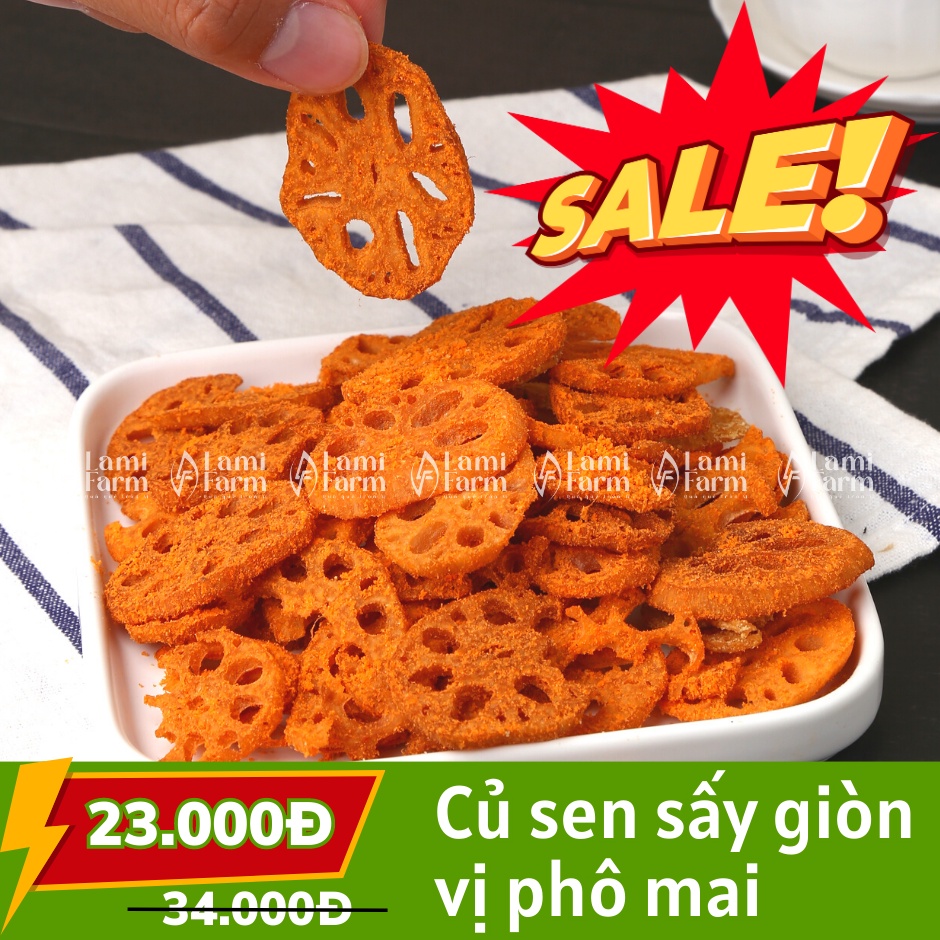 Củ Sen Sấy Giòn Thơm Bùi Vị Phô Mai - Đảm Bảo Dinh Dưỡng