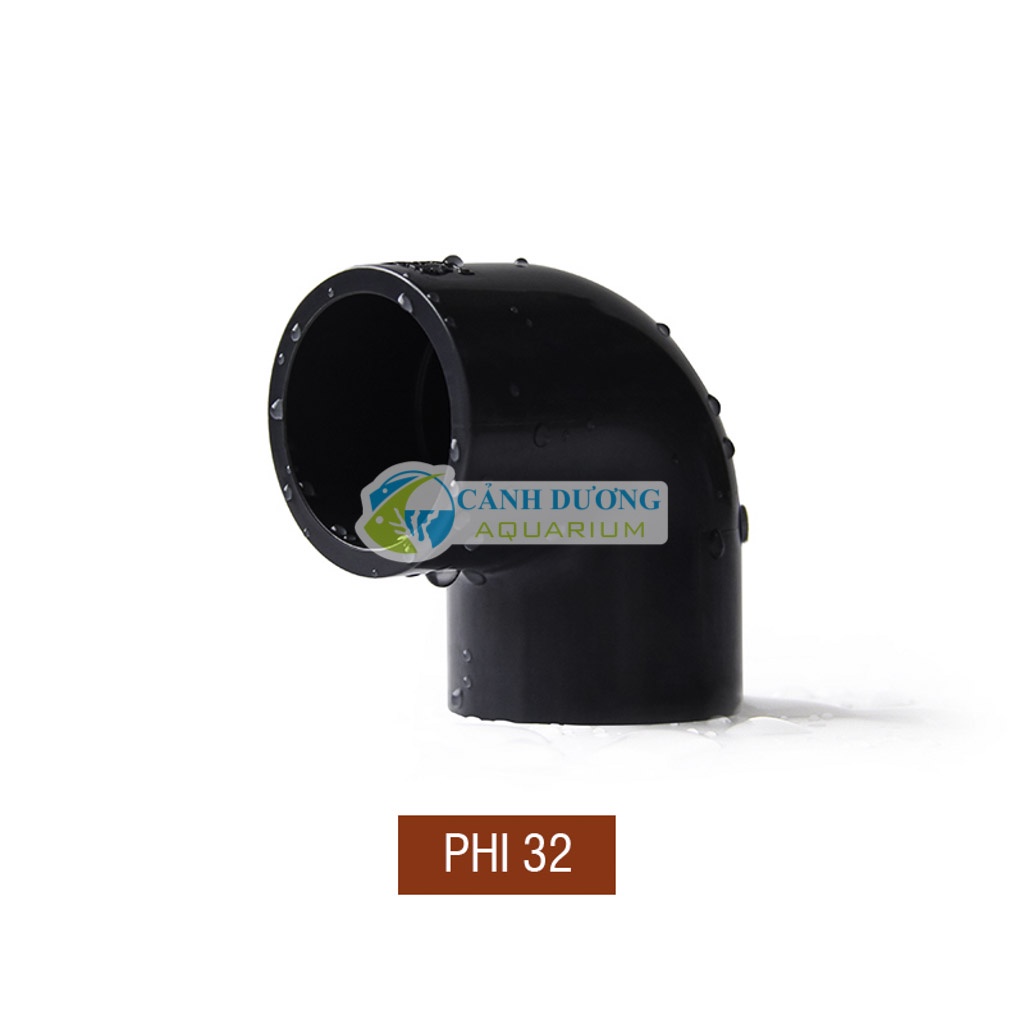 Co 90 độ màu đen ĐEN U-PVC Phi 32-25-20 chuyên dùng cho hồ cá