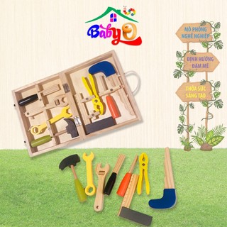 Đồ chơi cho bé trai, đồ chơi gỗ thông minh, Bộ đồ chơi thợ mộc