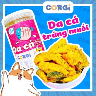 Da cá trứng muối giòn rụm cay cay 200gr - ăn vặt corgi