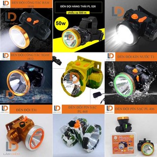 Đèn đội đầu pin sạc led siêu sáng đầy đủ phụ kiện
