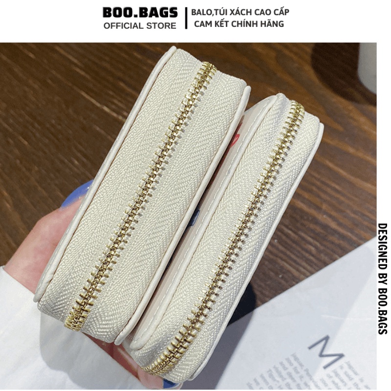 Ví Nữ Mini, Ví Cầm Tay Nữ Hình Cô Gái Nhiều Màu Dễ Thương Với 12 Ngăn Cute Boobags Boo-035