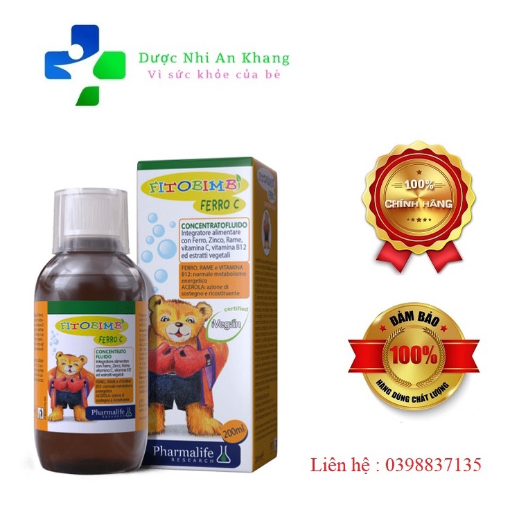 FITOBIMBI FERRO C - Bổ sung Sắt, Kẽm và Vitamin C cho bé