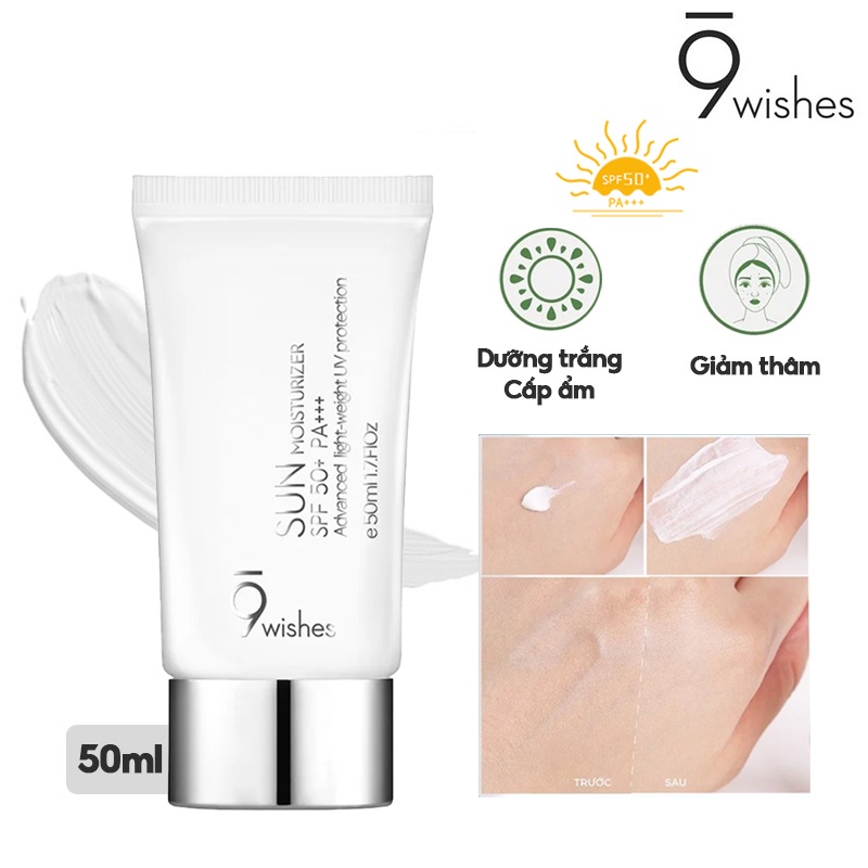 9wishes - Kem Chống Nắng 9 wishes Sun Moisture SPF 50++ PA+++ 50ml