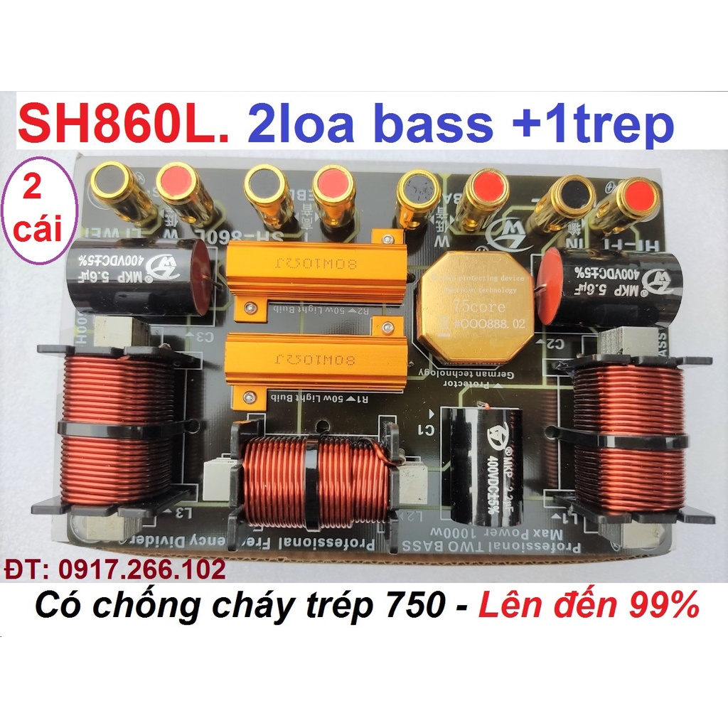 Phân Tần 2 Đường Tiếng Cho Loa Full 30 , 40 , 50 , SH860L - 2 BASS 1 TRÉP - CHỐNG CHÁY TRÉP 750 - Giá 2 Cái