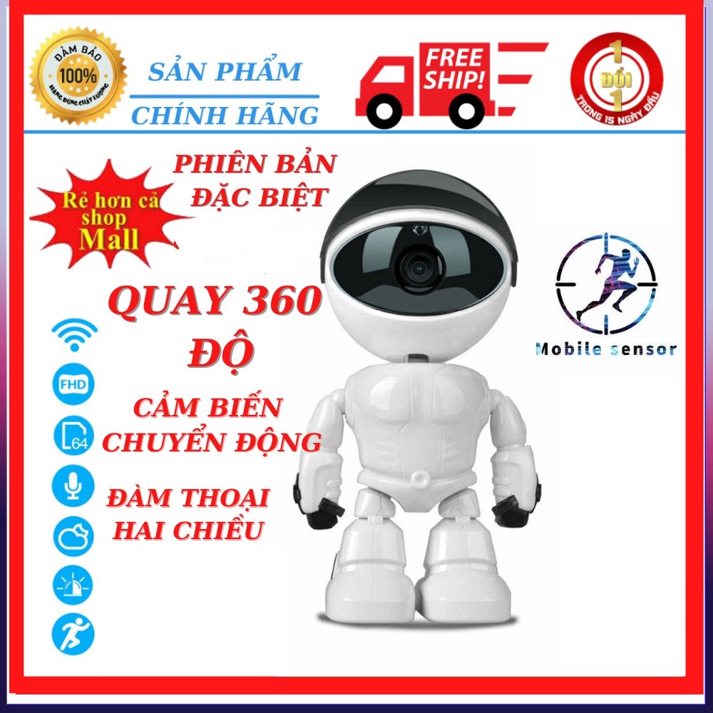 Camera WiFi 1080P Robot Ip 2.0 MPX Camera Trong Nhà Trẻ Em Nhìn Xuyên Đêm Nhà Thông Minh Camera An Ninh