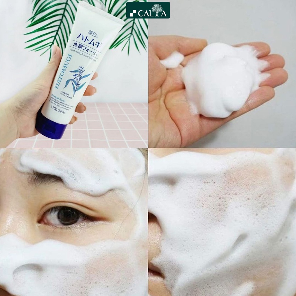 Sữa Rửa Mặt Hatomugi Dưỡng Ẩm, Sáng Da, Ngừa Mụn - Reihaku Hatomugi Cleansing Facial Foam 130g/170g