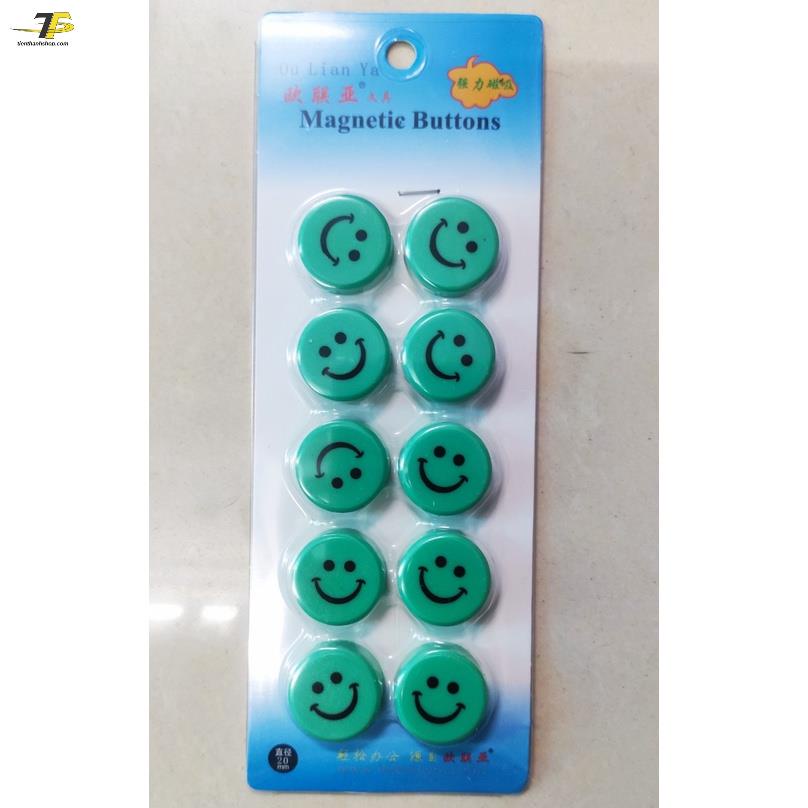 Nam châm mặt cười đường kính 20mm vỉ 10 viên