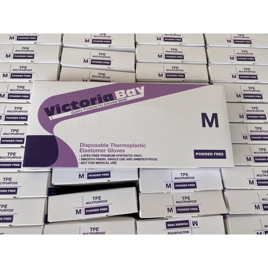 Hộp 100 găng tay nấu ăn siêu dai Victoria Bay chất liệu TPE Cao Cấp
