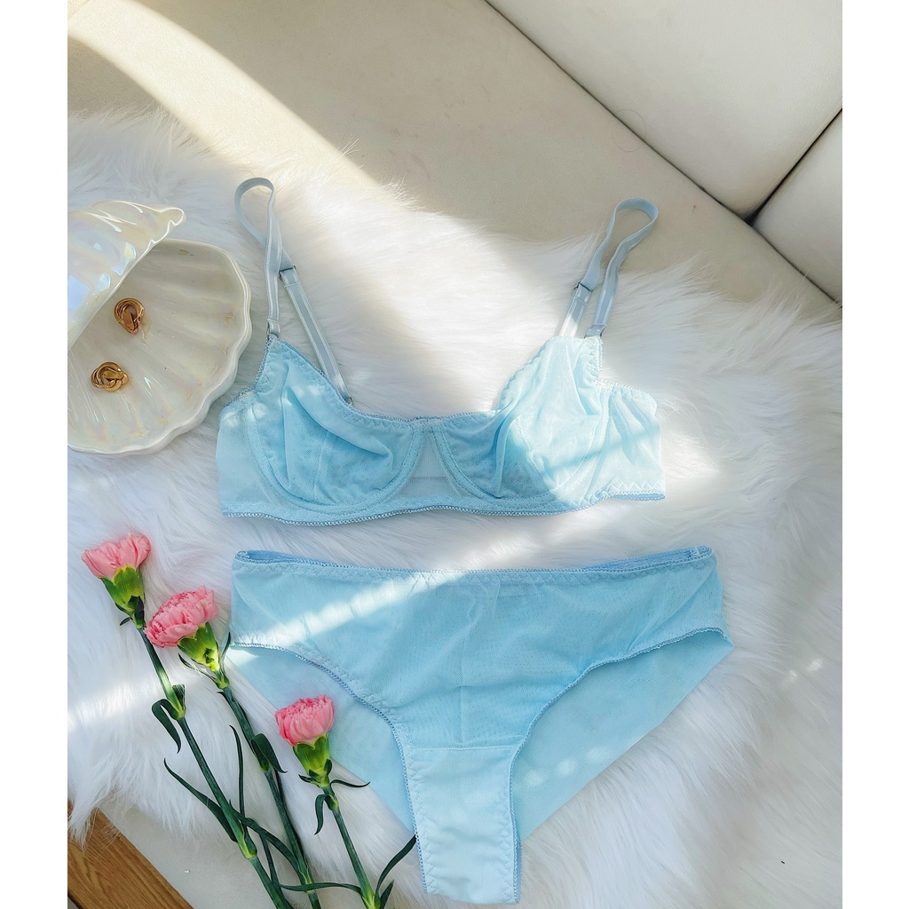 [Candy Lưới] Set Nội Y Bra Lưới Mịn Có Gọng Mút Thiết Kế Timin | BigBuy360 - bigbuy360.vn