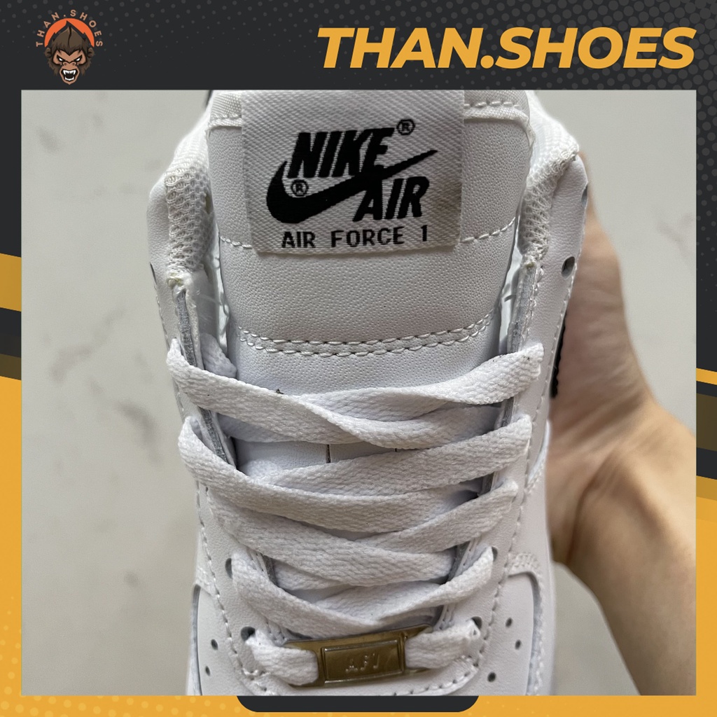 Giày Air Force 1 Low White Black, AF1 Trắng Đen - Than.Shoes