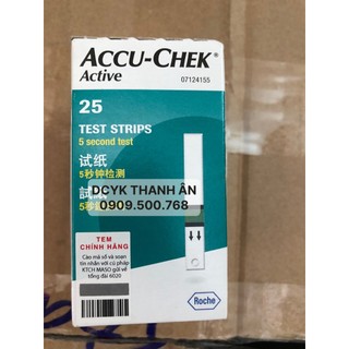 Que thử đường huyết accu-chek active 50 que/ 25 que