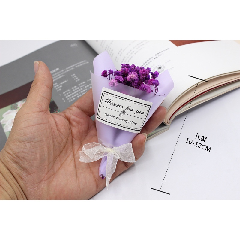 BÓ HOA MINI 12CM TRANG TRÍ QUÀ TẶNG CỰC LUNG LINH XINH XẮN