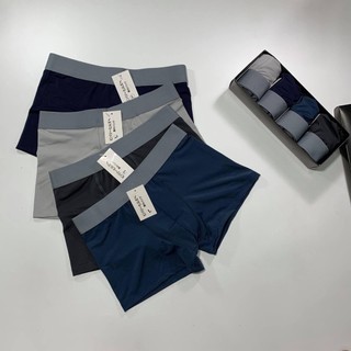 Combo 4 quần boxer nam nữ không hộp màu ngẫu nhiên chất thun lạnh, quần sịp nam nữ co giãn 4 chiều thoáng mát