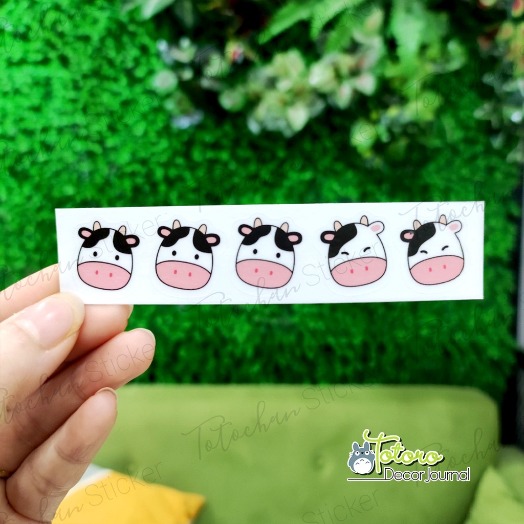 Sticker trong suốt dán bình sữa, bình nước cute