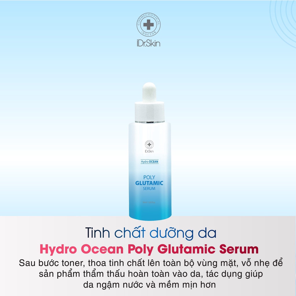 [iDr.Skin Chính Hãng] Serum cấp ẩm Hydro Ocean Poly Glutamic Serum cho da ẩm mượt