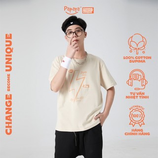 Áo Thun Tay Lỡ Unisex Papaya Jup Form Rộng Cotton Phông Nam Oversize Local Brand In Hình