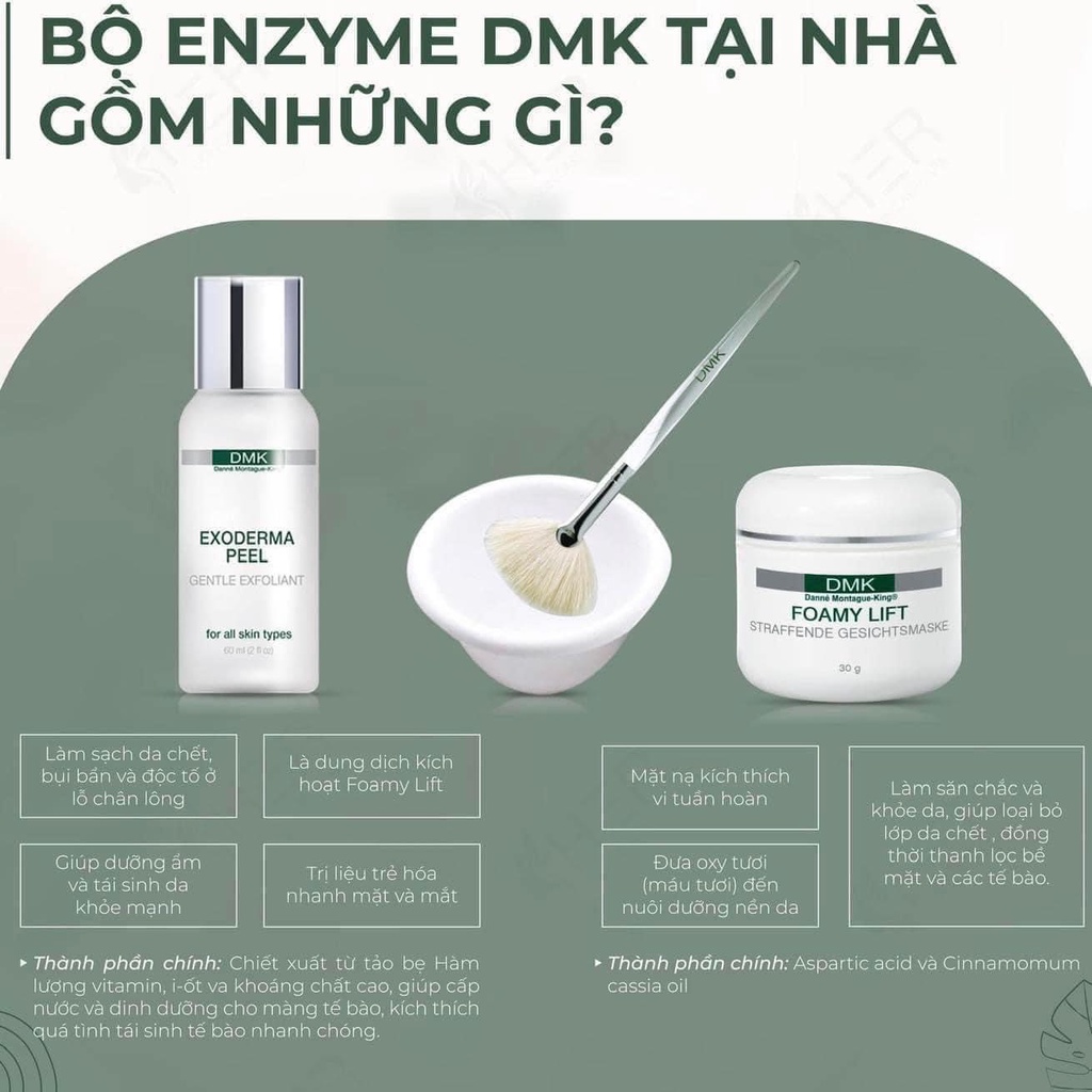 DMK ENZYME, Bộ Dưỡng Da DMK tại nhà -  HOME KIT ,peel DMK