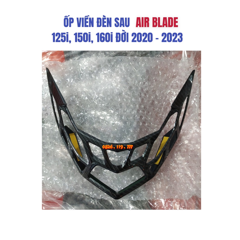 Ốp Viền Đèn Sau Xe AirBlade 2022 - 2023  - Carbon / Xi Mạ Crom