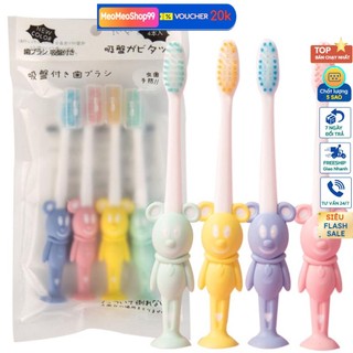 Set 4 bàn chải đánh răng trẻ em lông bàn chải mềm