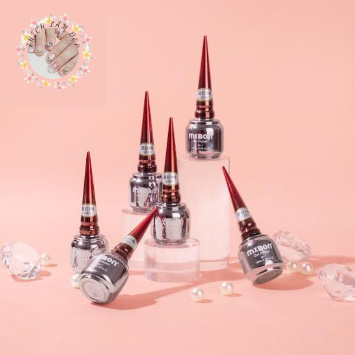 Sơn Gel MXBON 6 Màu Đỏ tôn da, chất gel đậm đặc lên chuẩn - Chính Hãng Loại 1